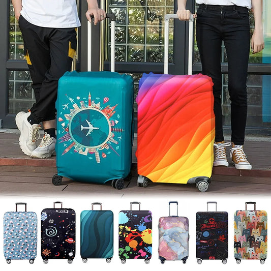 18-32Inch Luggage Elastic Cover - Full Body Print Luggage Protector